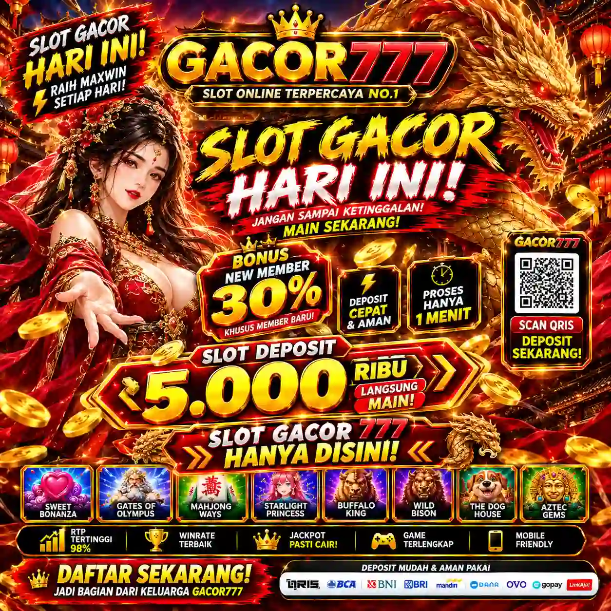 GACOR777: Andalan Situs Deposit 5000 Akses Jagoan Link Slot Gacor Hari Ini